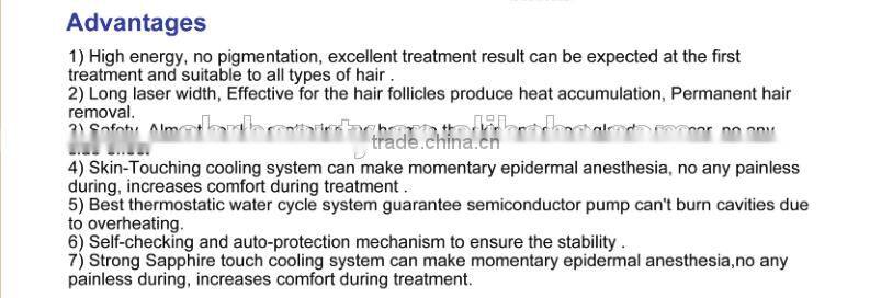 High Quality 808nm Commercial Laser Hair Removal Machine Price