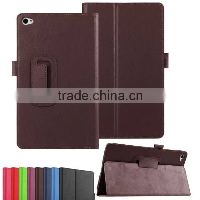 Quality Lychee Texure PU Leather Case with flip Stand For HUAWEI Media Pad M2 BUSINESS PROTECTIVE CASE