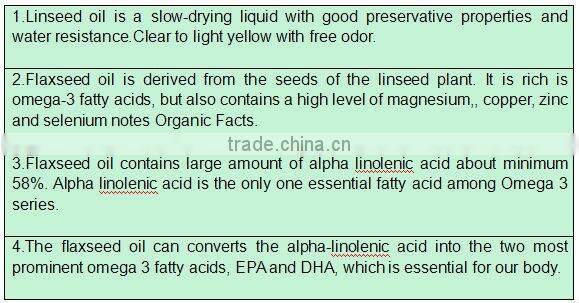 100% nature and pure flaxseed oil