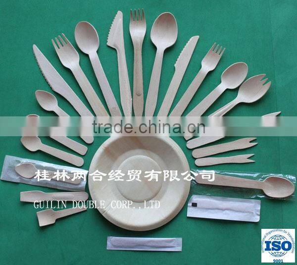 tableware knives forks spoons disposable wooden kitchen