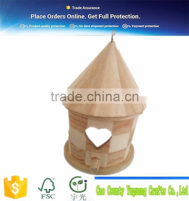 2016 new lovely wooden bird nest hot sale