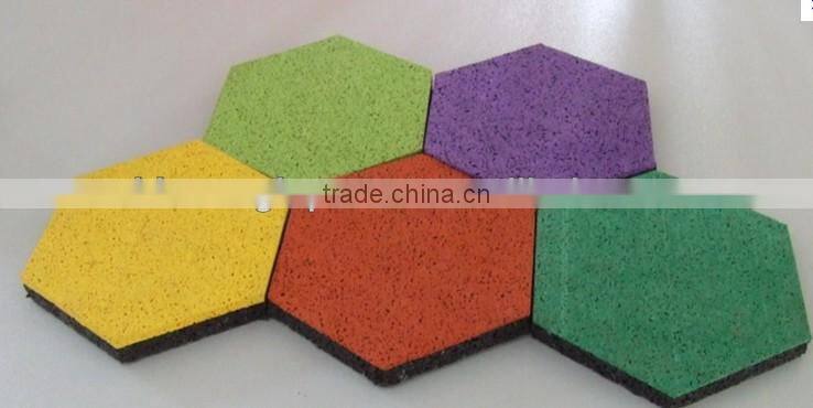 hexagon shaped rubber paver