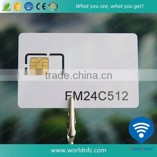 Blank Printable Plastic PVC FM24C512 FM4428 Contact Smart Card