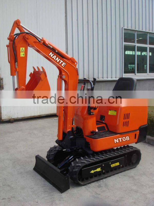 Nante hydraulic crawler mini excavator 1 ton with CE for FARM