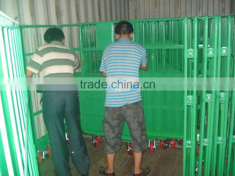 nestable rolling cage/wire cage for transport