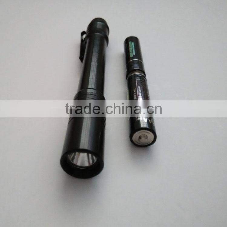 hot selling Aluminium alloy 2xAAA Battery LED flashlight pen style light