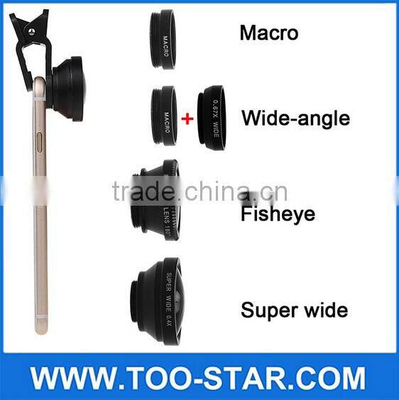 2016 Newest 195 degree super Fisheye lens with magnetic optical camera lens mobile phone mini lens