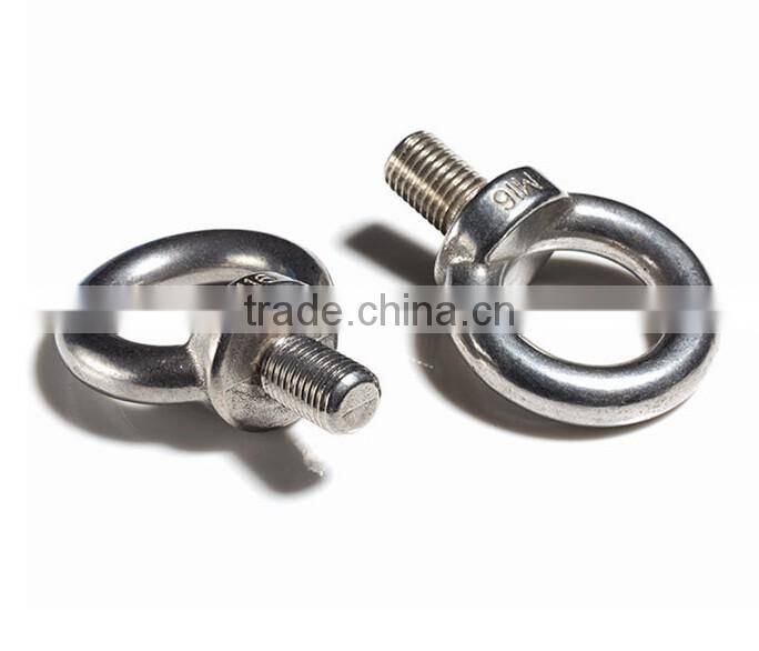 Factory manufacturer SS304 AISI316 din580 din582 lifting eye bolt and nut