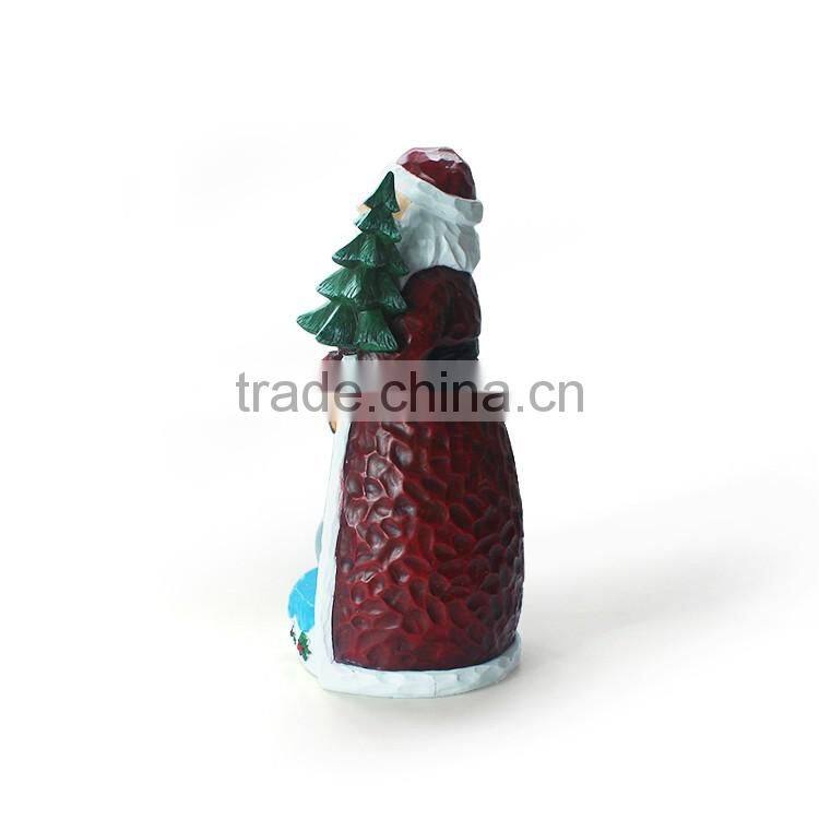 New year polyresin lifelike santa claus sculpture
