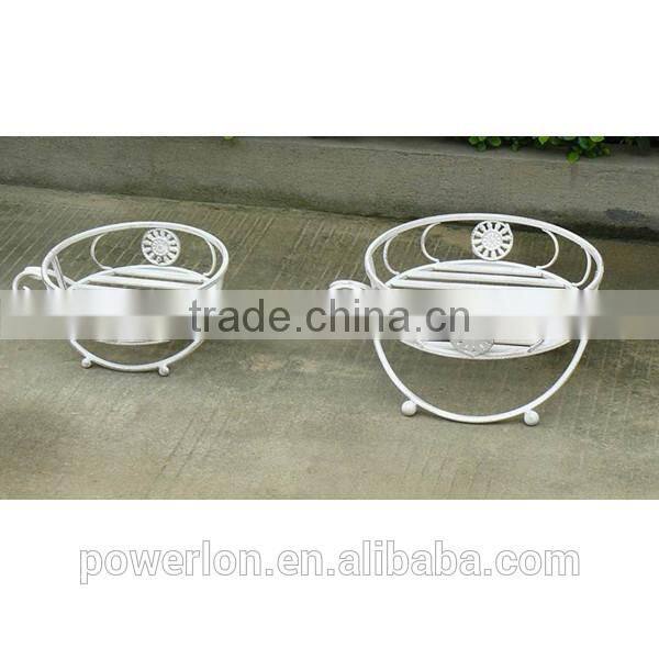 POWERLON shabby chic wrought iron metal plant stand home and garden furniture
