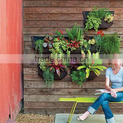 Blue Wall Mount Plant Pot Felt,Vertical Garden Grow Bags,Vertical Flower Wall Planter