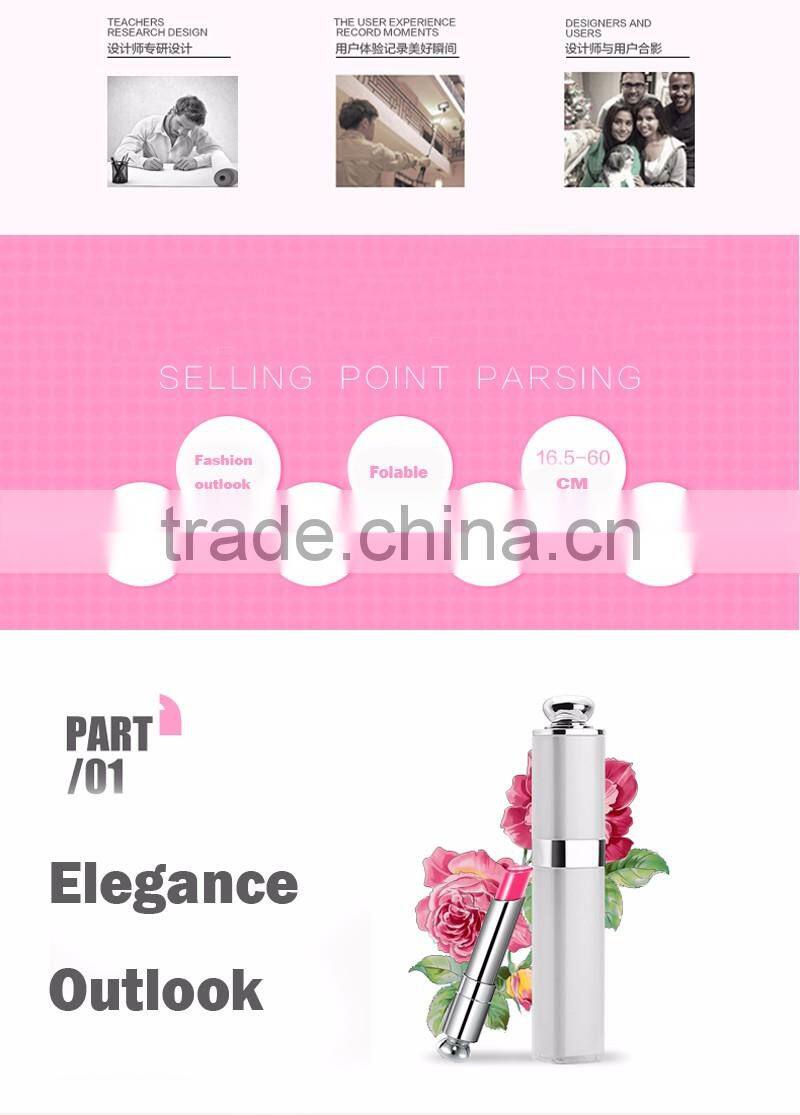 Good quality lipstick style selfie stick portable lipstick selfie stick for smart phone