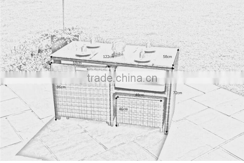 2017 Sigma Hot sale customized all weather antique metal resin wicker classic coffee and tea set