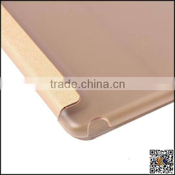 Three Fold Flip Leather Cover PC Back Case Smart Cover For iPad 6, leather case