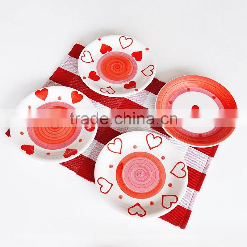 10.5 ceramic plate with hand painting