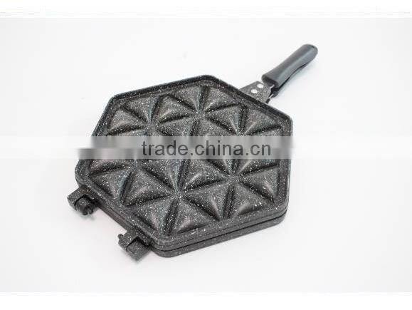 New design Hexagonal cast iron skillet with handle