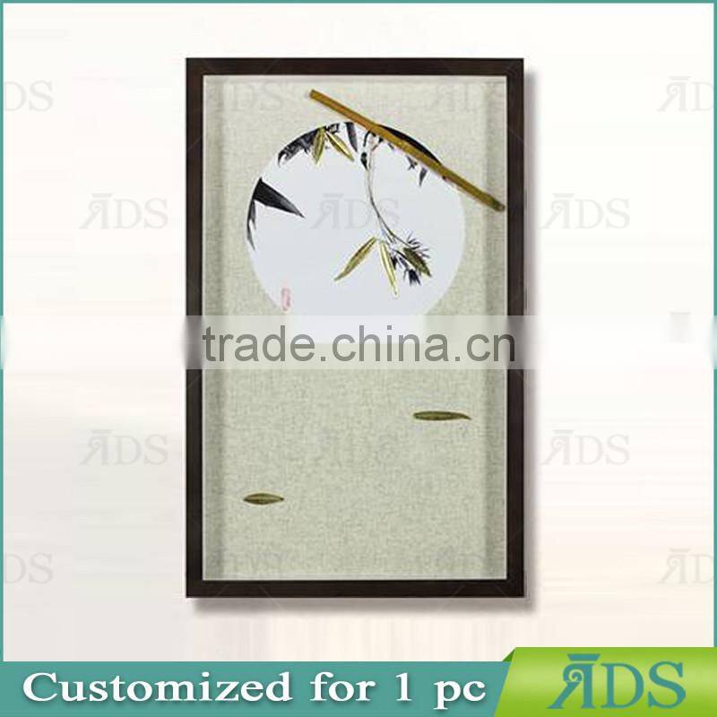 Framed Handmade gold ledf bamboo home goods wall art