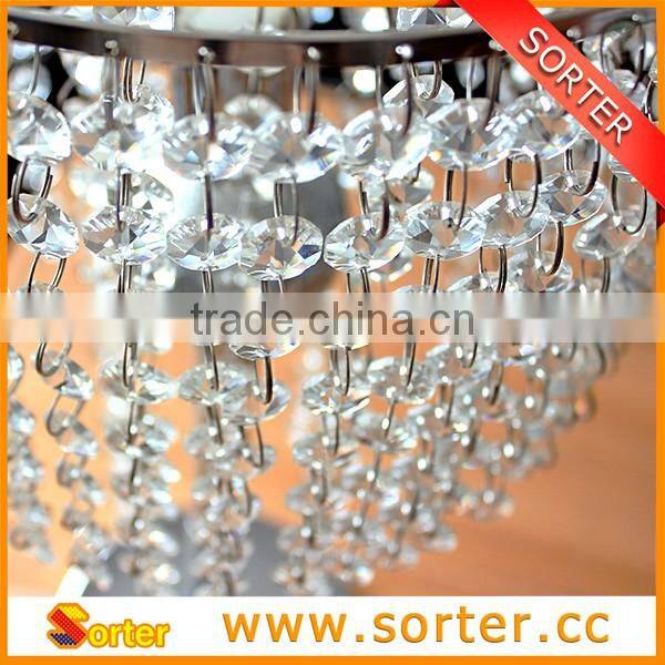 K9 14mm machine cut clear crystal glass octagon beads for chandeliers