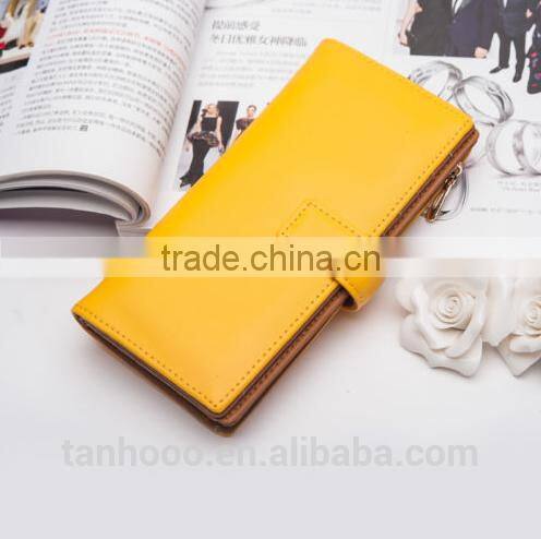 Women's Genuine Leather wallet trifold card money long purse hot