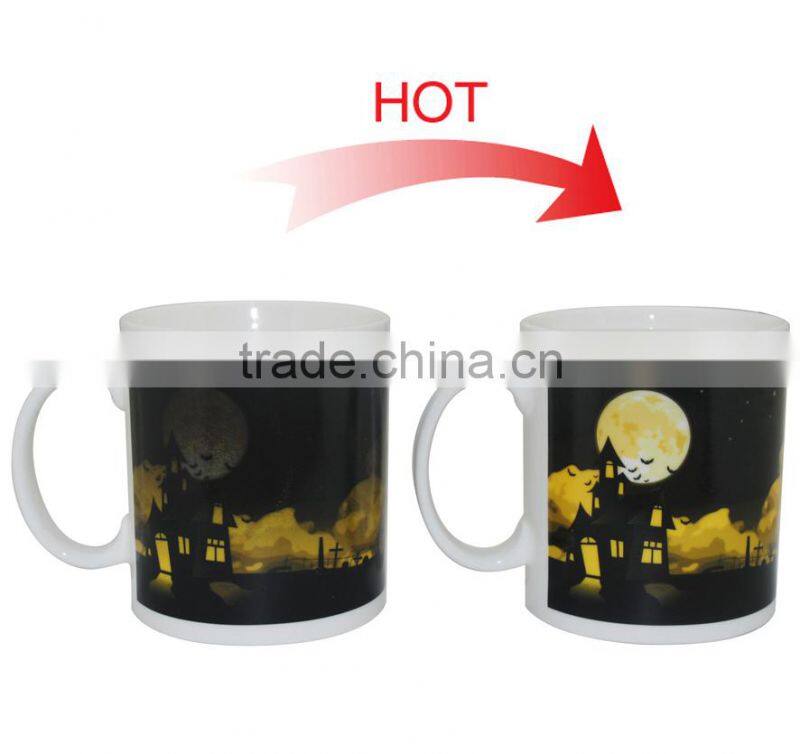 Eco-Friendly Ceramic Partially Color Changing Mug