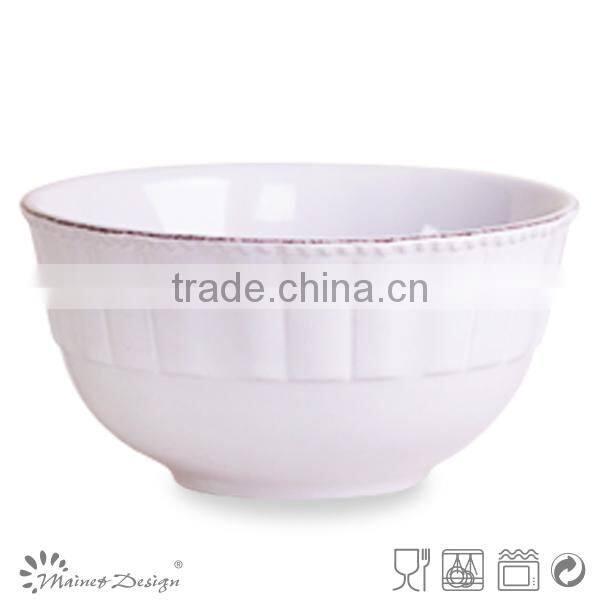 Factory direct wholesale embossed ceramics soup bowl