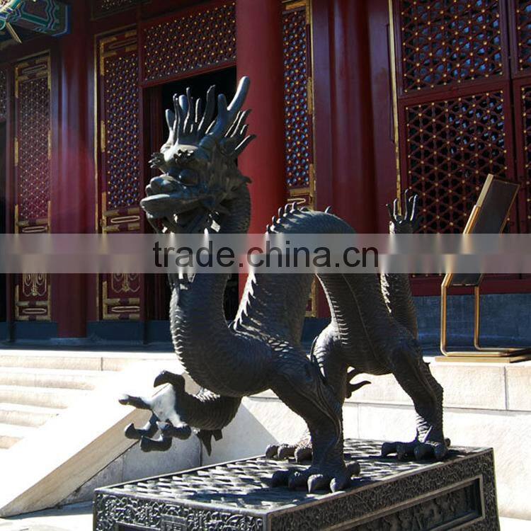 High quality decorative casting bronze chinese dragon statue