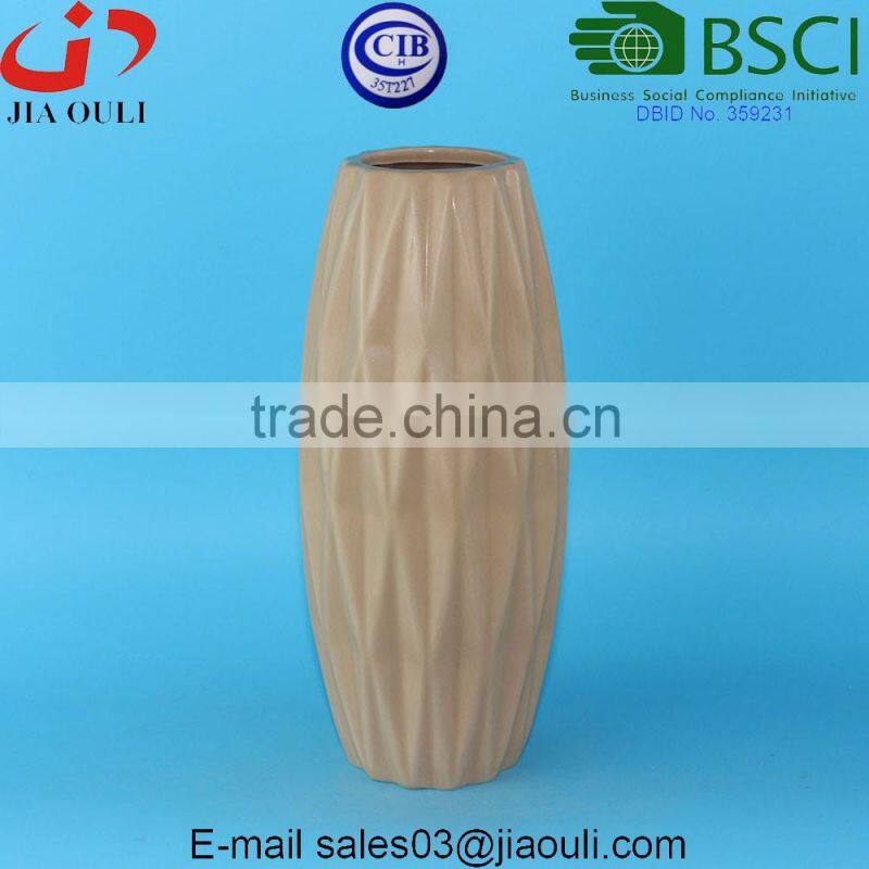 Hot product home decor glazed grey Pineapple shaped Ceramic Vase