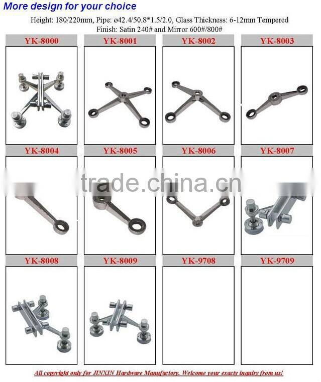 Stainless Steel glass spider YK-8008