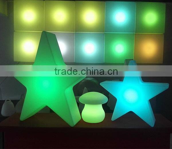 Festival illuminated 16 colors changing LED star shaped light for decorattion