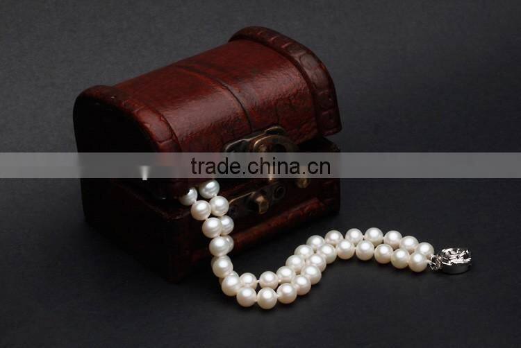 cheap 6-7mm double freshwater pearl bracelet