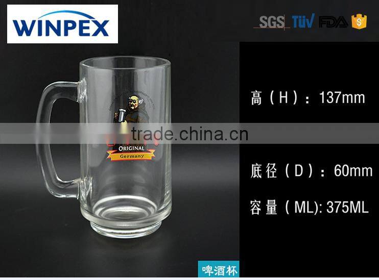 High Clear Beer Glass With Handle