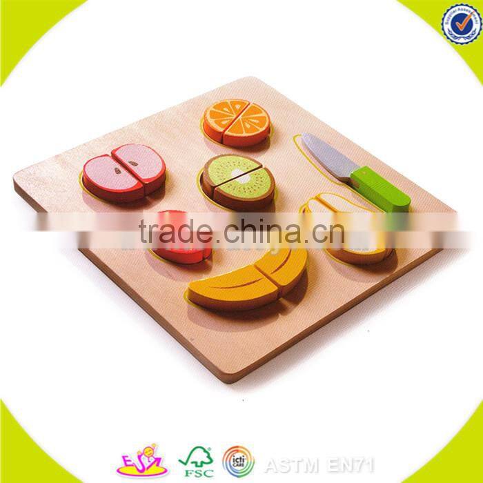 wholesale colorful cutting cake toy best wooden cutting cake toy top sale strawberry shortcake cutting toy W10B036