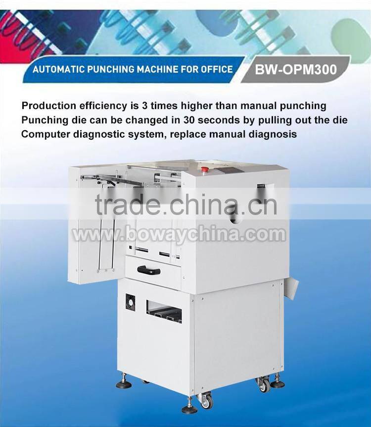70 times/min Die changeable Automatic Office square Paper Hole Puncher