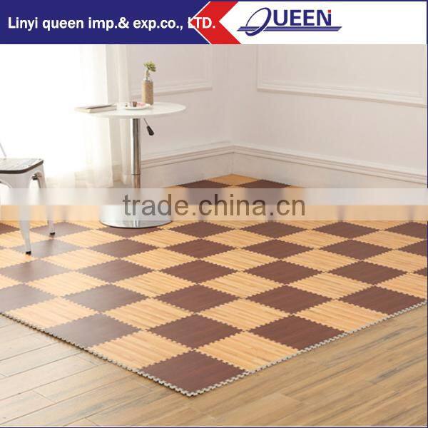 Waterproof interlccking wood floor mat