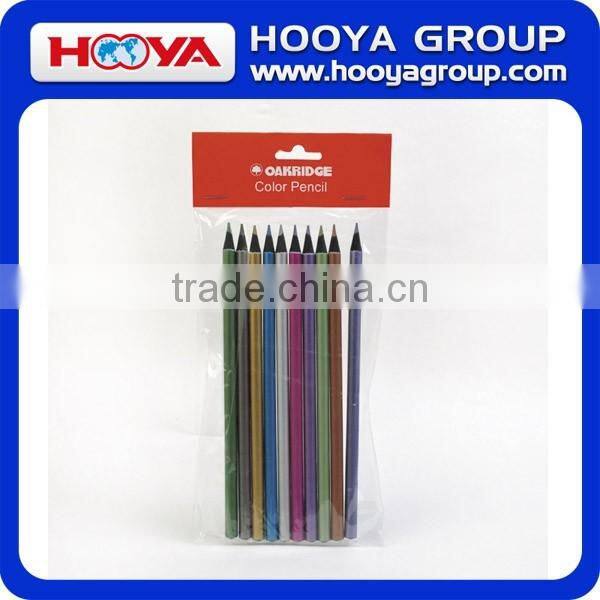 Good Quality Sharpening Black poplar wood Round Color Pencils for Sketching 10pcs/set