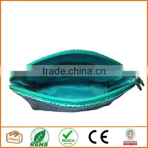 Leather Cosmetic Pouch Cool Tropics