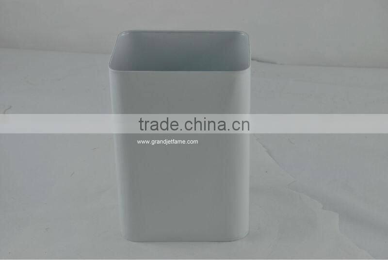 home decorating white small square ash bin