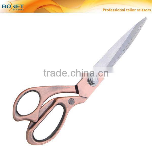 S13001G CE Certificated 8-1/2" professional gold plated tailor scissor brass handle