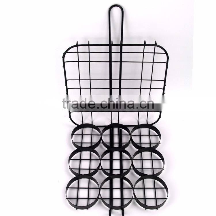 Non-stick 9-burger grill basket