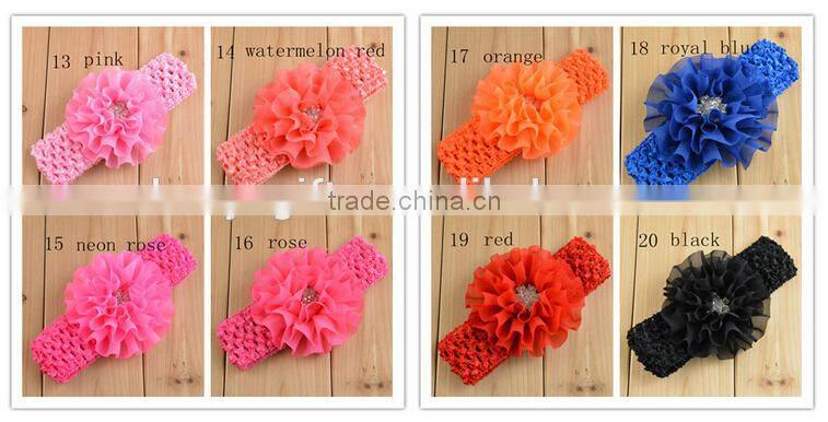 New Fashion Nice Baby Girl Turban Hairband /Lace Flower Baby Elastic Headband/Kids Hair Accessories Flower Lace Headband