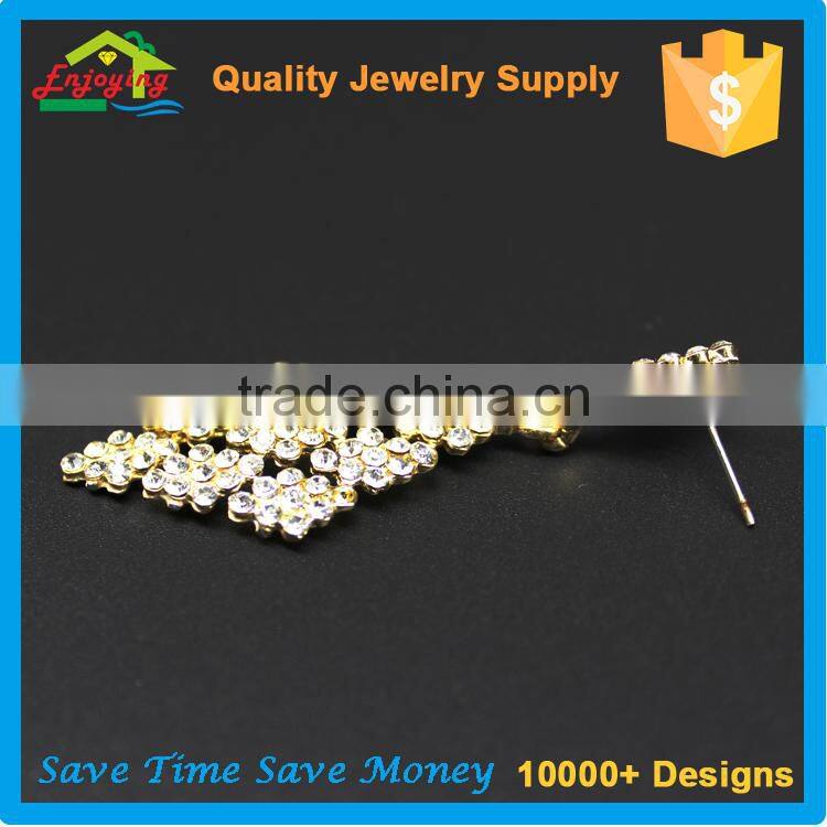 attractive modern genuine zircon earring jewelry for gift and party occasion