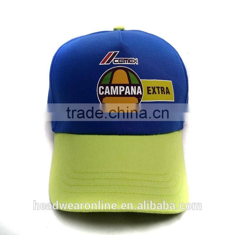 Collage Fabric Color Caps Sport Style Baseball Hats With Printed Logo