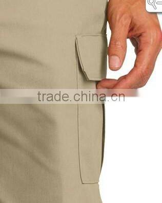 65/35 poly/cotton twill side pockets work pants Industrial mens Cargo Short