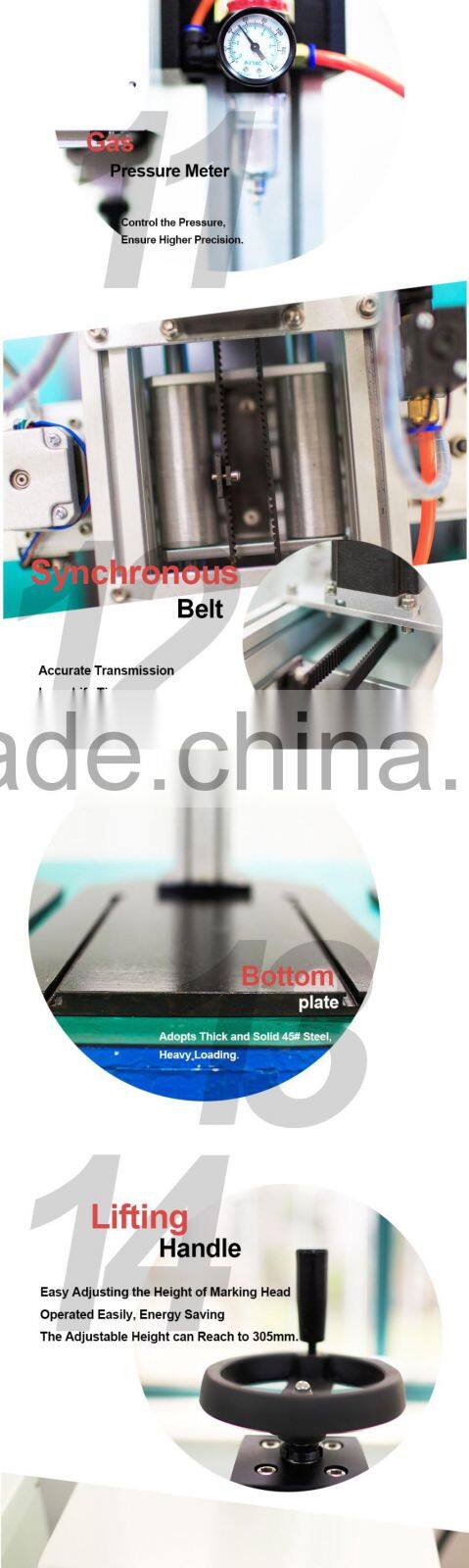 high accuracy aluminum number plate machine dot peen marking machine