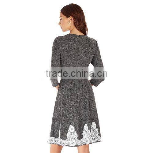 2017 wholesale latest dress designs for ladies fabric lace long dress