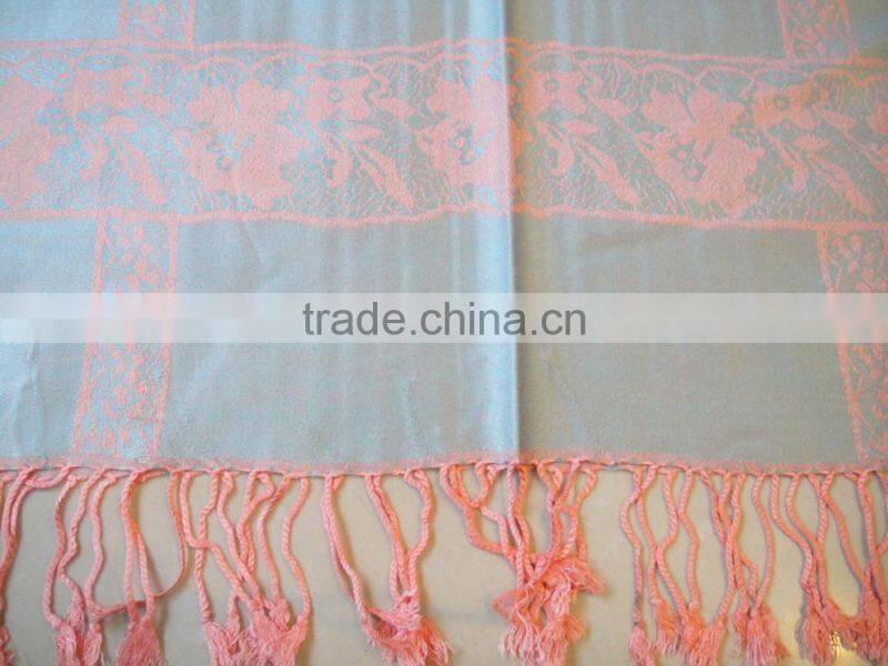 Fahion high quality woman100%rayon designer plaid rose scarf