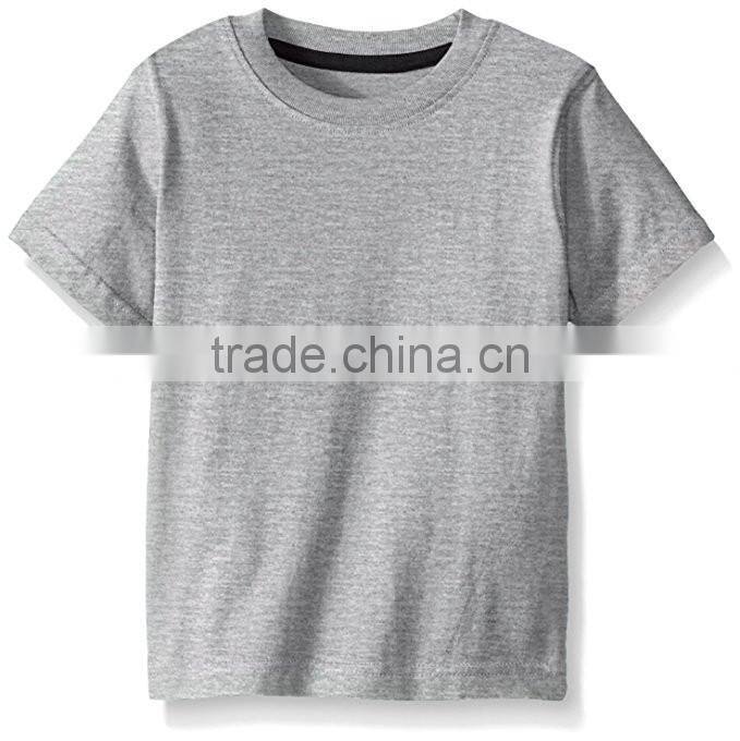 kids tshirts wholesale 100% cotton jersey Boys' Short Sleeve Crew Neck Tee