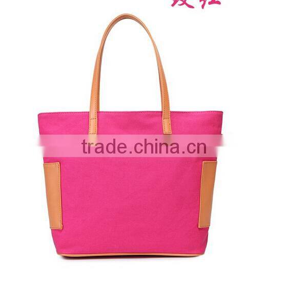 2015 fashion design ladies canvas bags