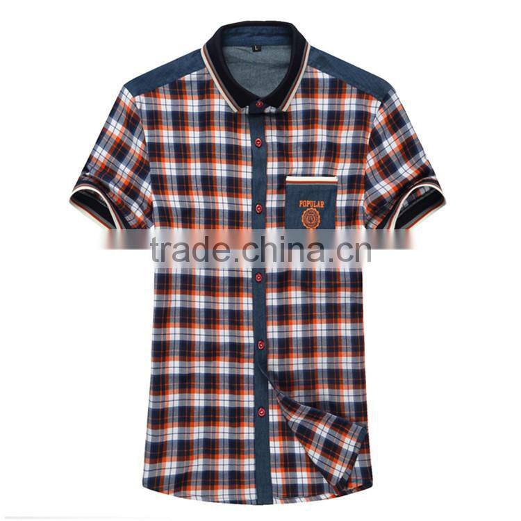 2015 100%cotton men fit business plaid dress shirt, striped shirt, gypsy shirt