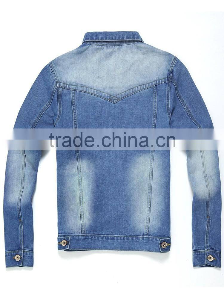 2016 new custom mens denim fall jactets&coat OEM service clothing wholesale